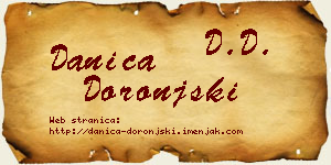 Danica Doronjski vizit kartica